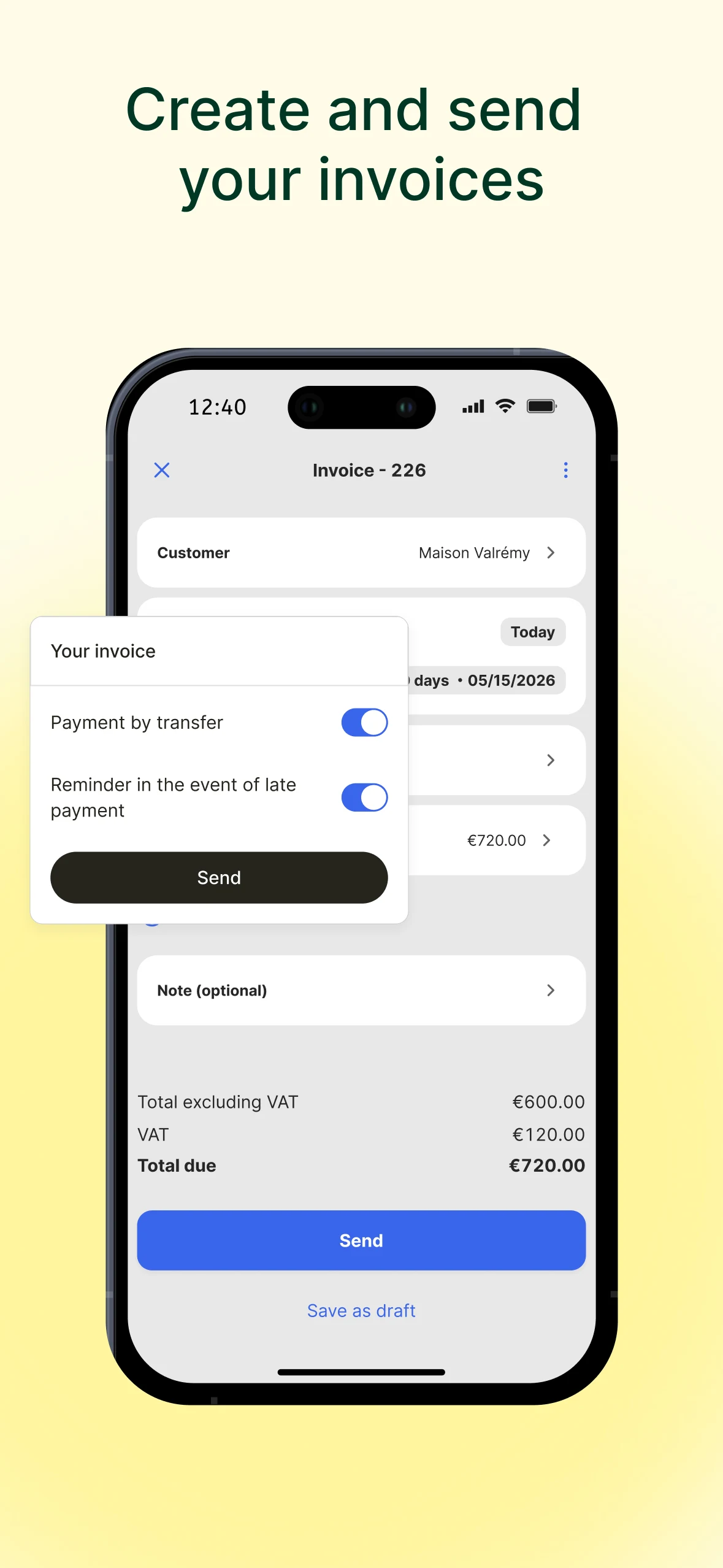 Shine Invoicing & Bookkeeping screenshot